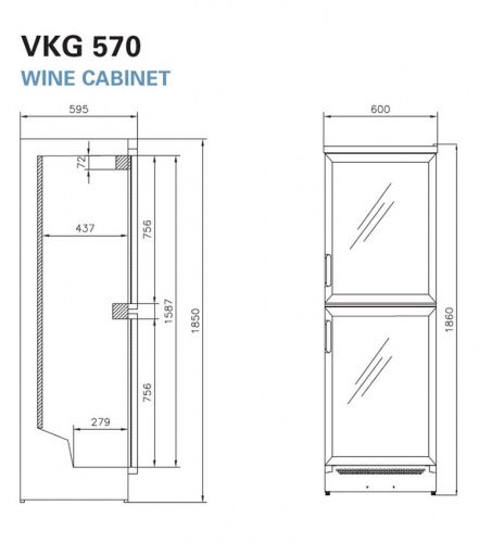 Винный шкаф Vestfrost VKG 570 фото 3